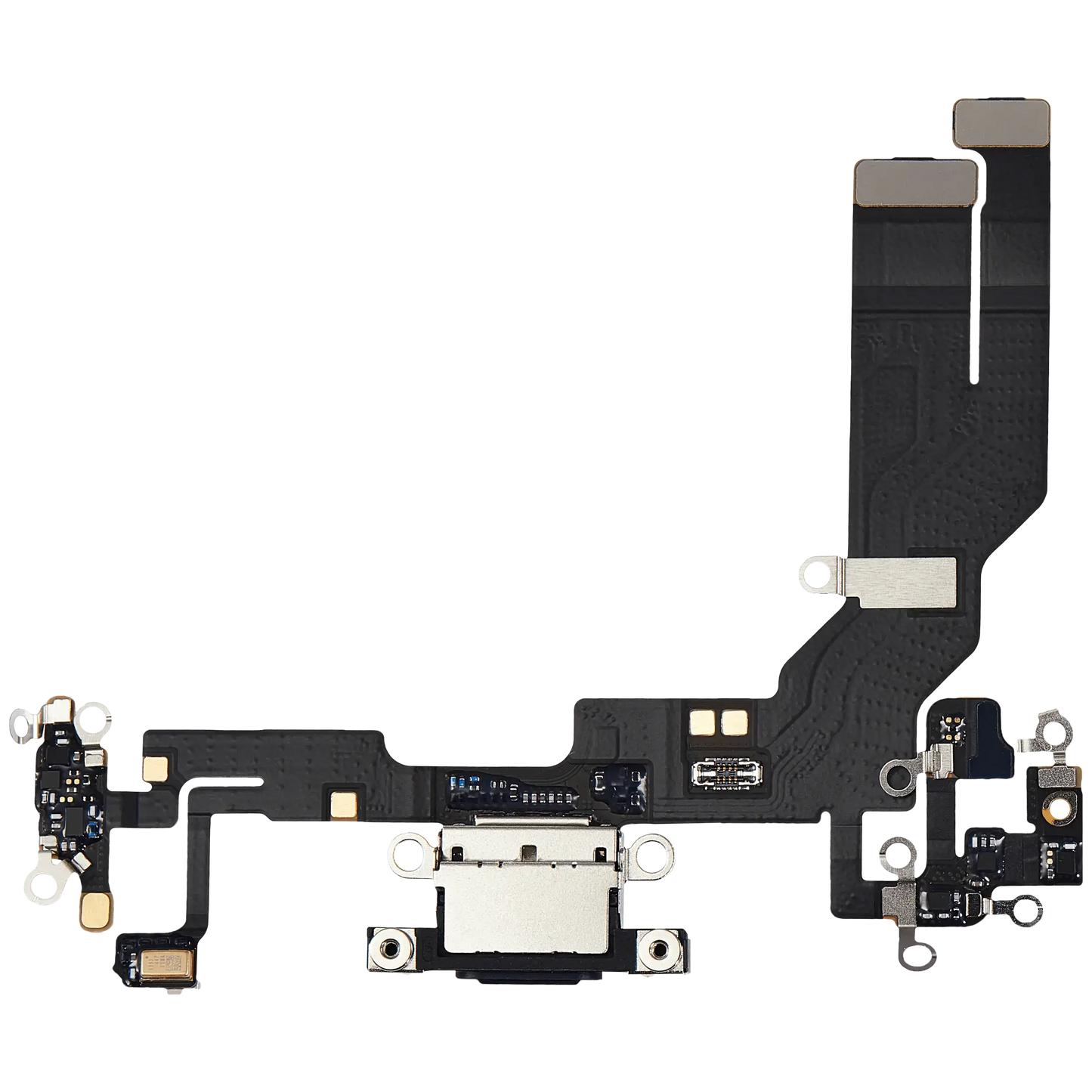 Charging Port Flex Cable Compatible For iPhone 16e / 17e (Premium) (Black)