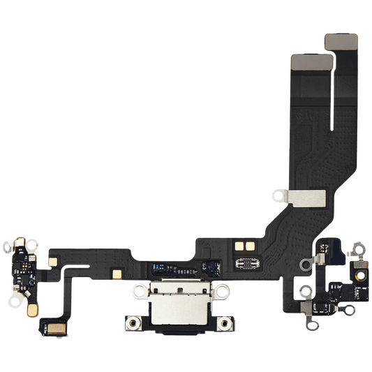 Charging Port Flex Cable Compatible For iPhone 16e / 17e (Premium) (Black) - product image 1