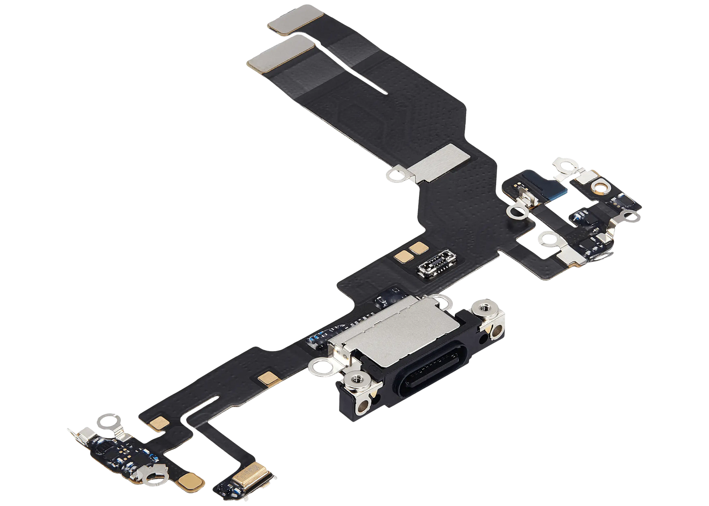 Charging Port Flex Cable Compatible For iPhone 16e / 17e (Premium) (Black)