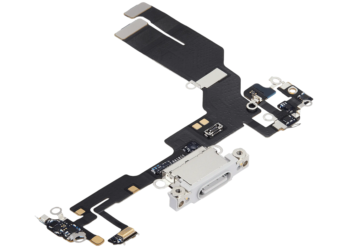 Charging Port Flex Cable Compatible For iPhone 16e / 17e (Premium) (White)