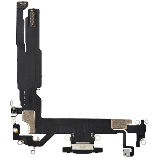 Charging Port Flex Cable For iPhone 16 (Premium) (Black)
