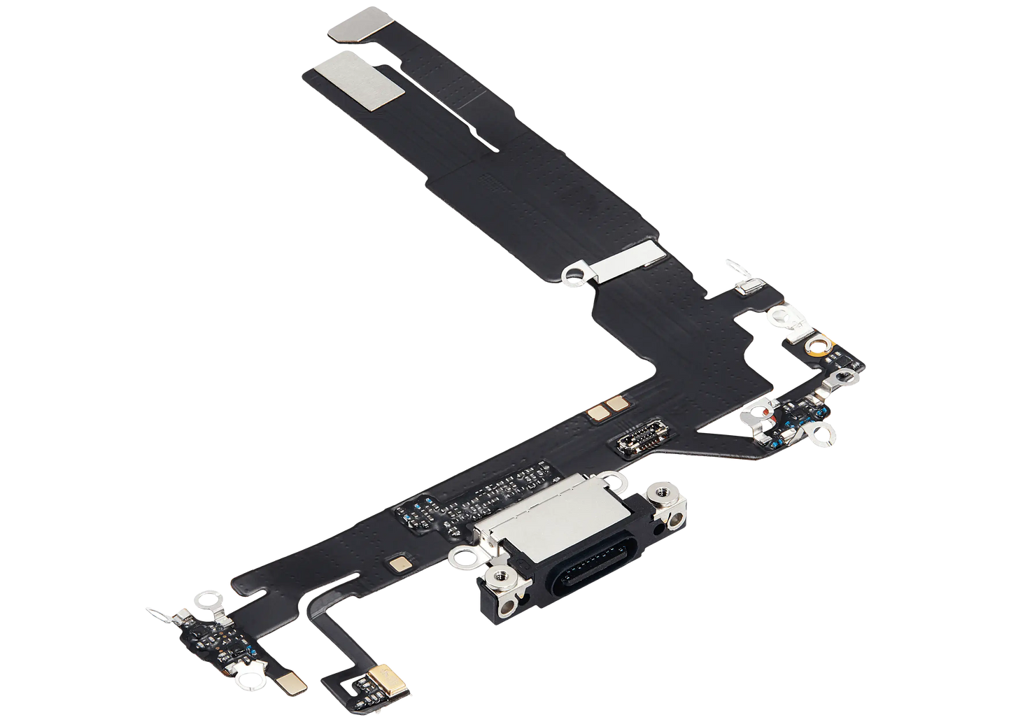 Charging Port Flex Cable For iPhone 16 (Premium) (Black)