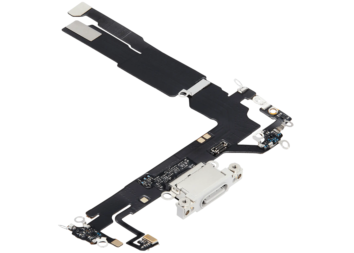 Charging Port Flex Cable For iPhone 16 (Premium) (White)
