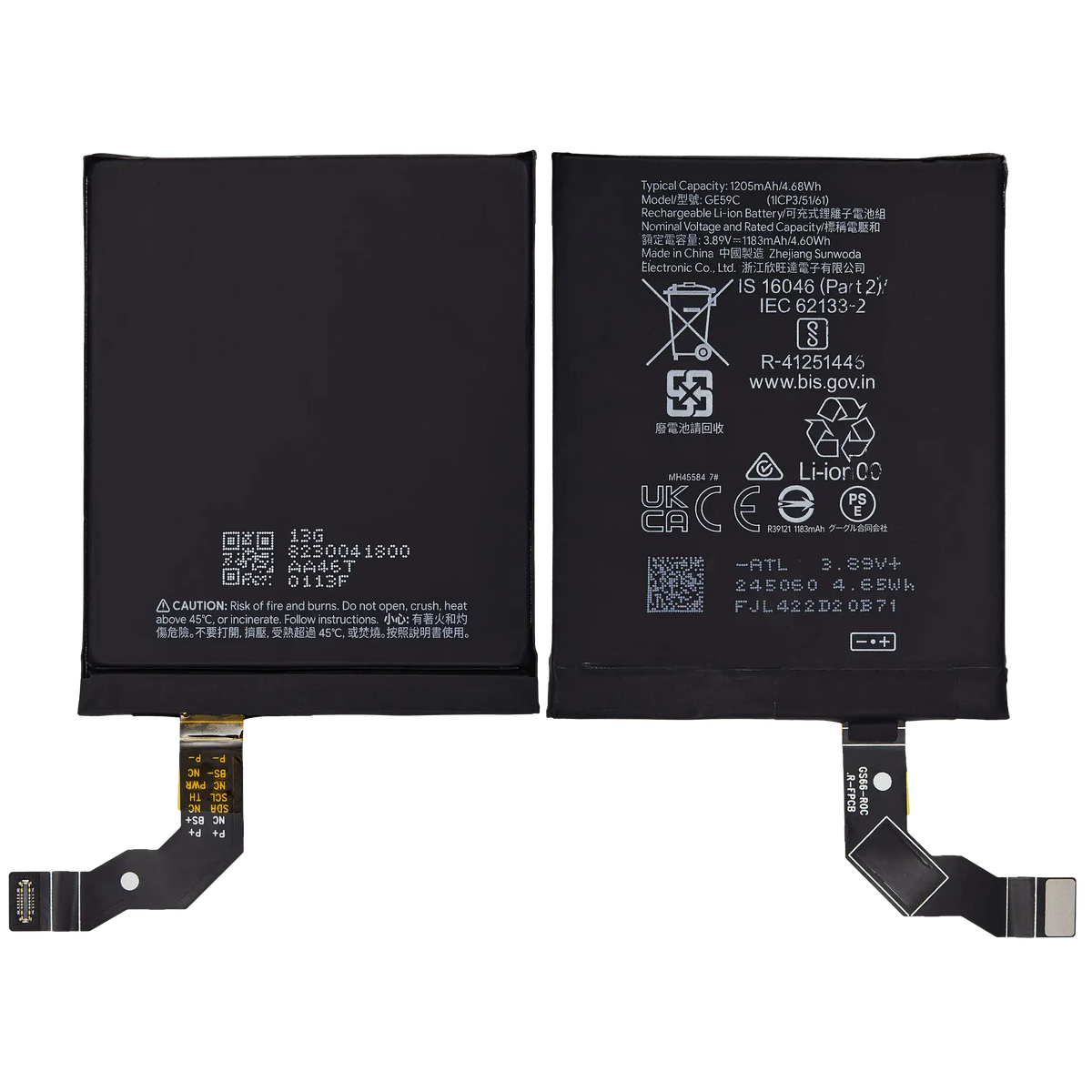 Replacement Battery (Secondary Battery) For Google Pixel 9 Pro Fold (GE59C) - repair component alternate view