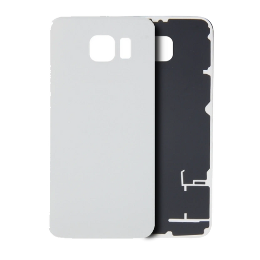 Back Cover Glass For Samsung Galaxy S6 (No Logo) (Aftermarket Plus) (White)