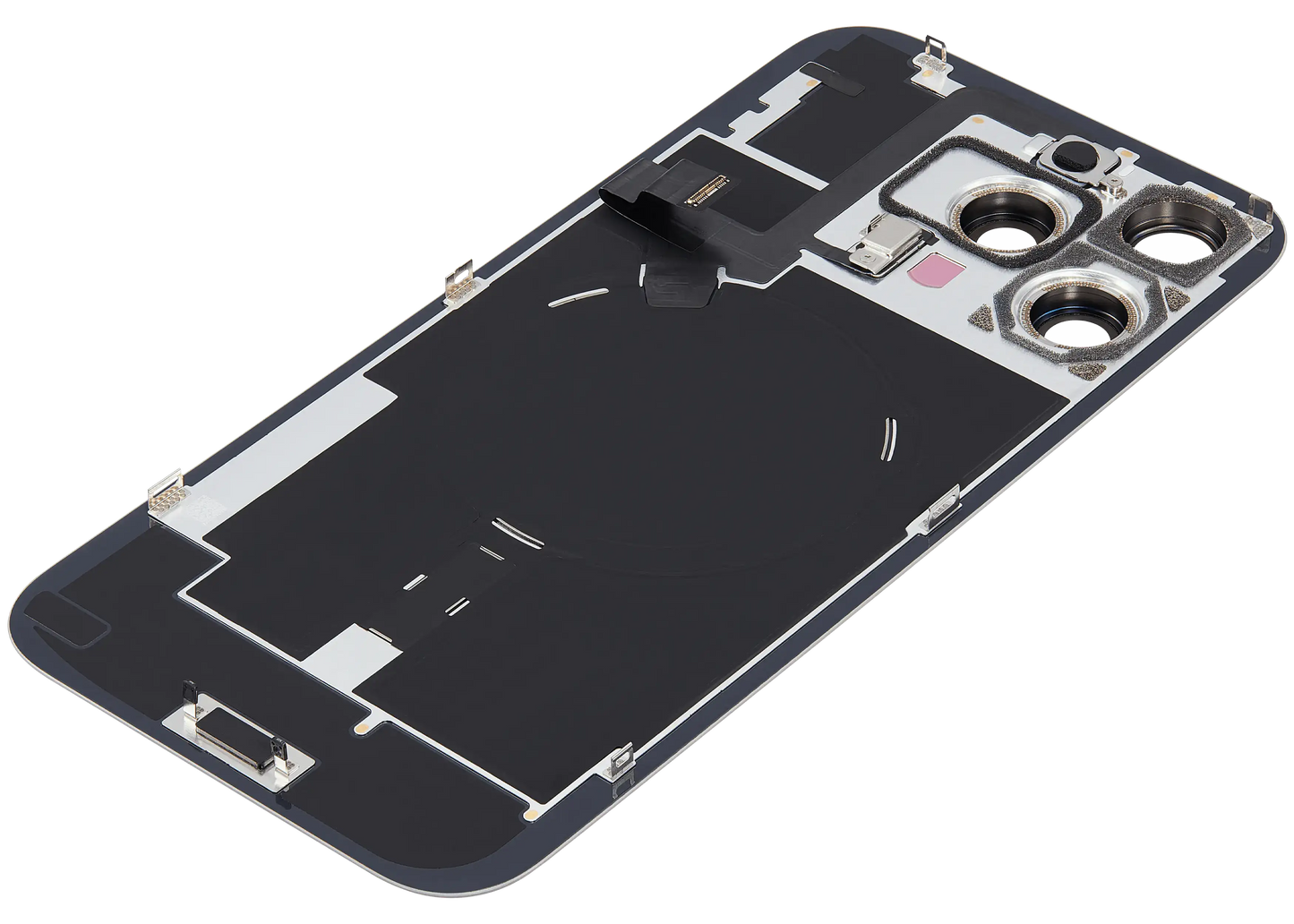 Back Glass w/ MagSafe Magnet & NFC & Flashlight Flex For iPhone 16 Pro Max (Used OEM Pull: Grade B) (Natural Titanium)