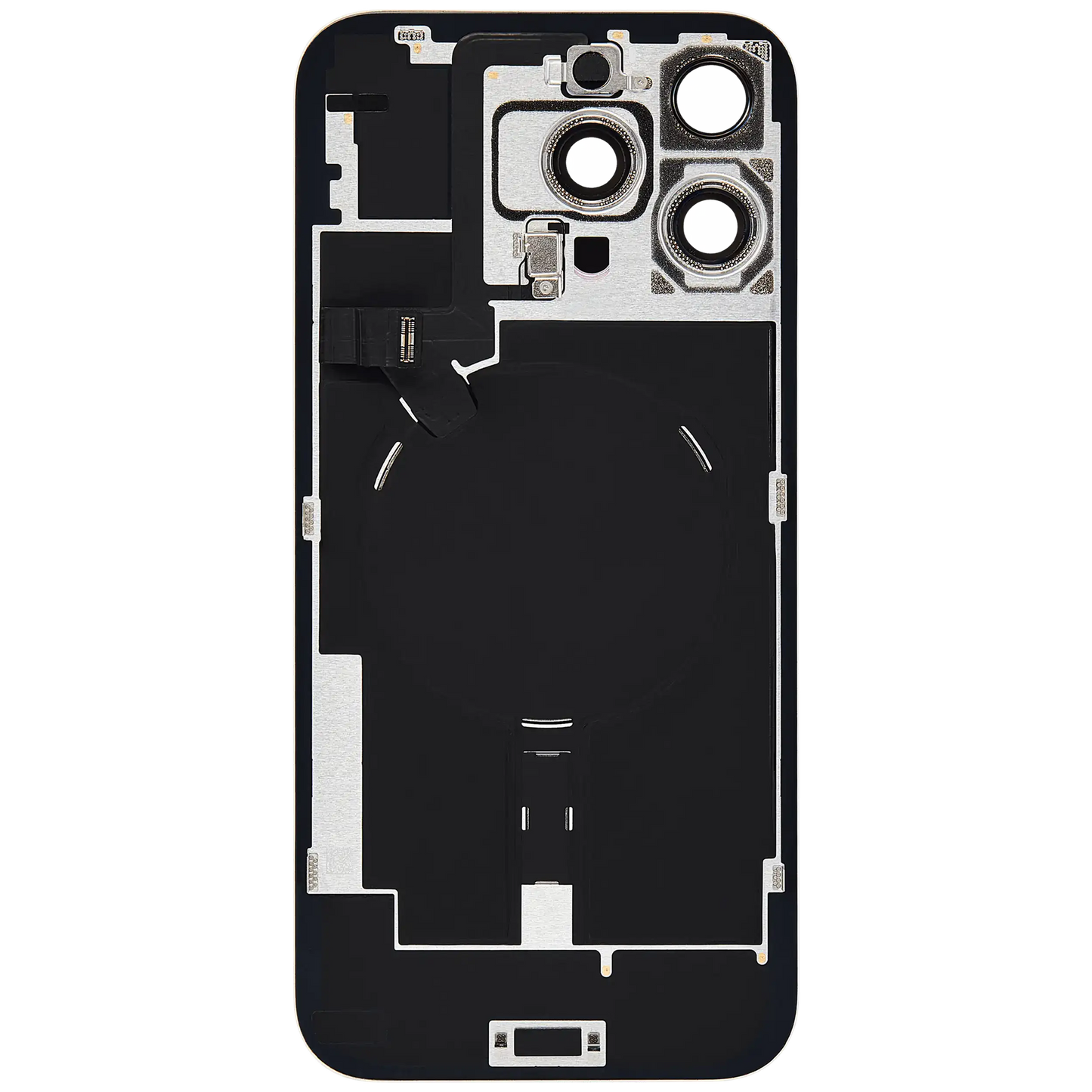Back Glass w/ MagSafe Magnet & NFC & Flashlight Flex For iPhone 16 Pro Max (Used OEM Pull: Grade A) (Desert Titanium)
