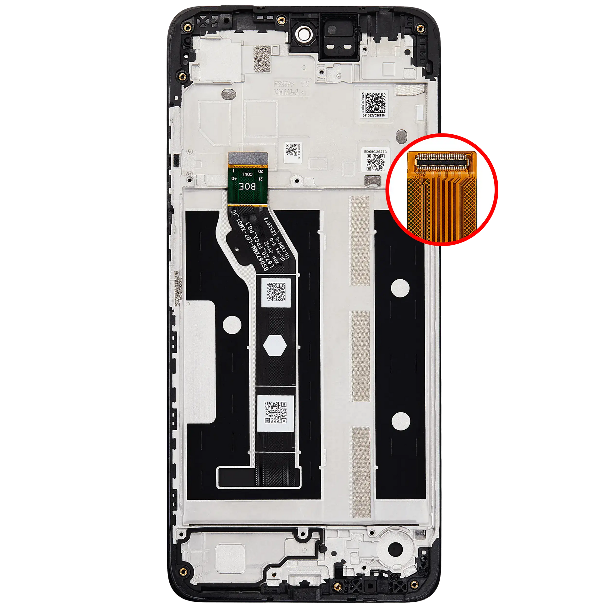LCD Assembly With Frame For Motorola Moto G15 (XT2521-3 /2025) / G15 Power (XT2521-5 /2025) (Refurbished) (All replacement part SKU 107083546611 image 9