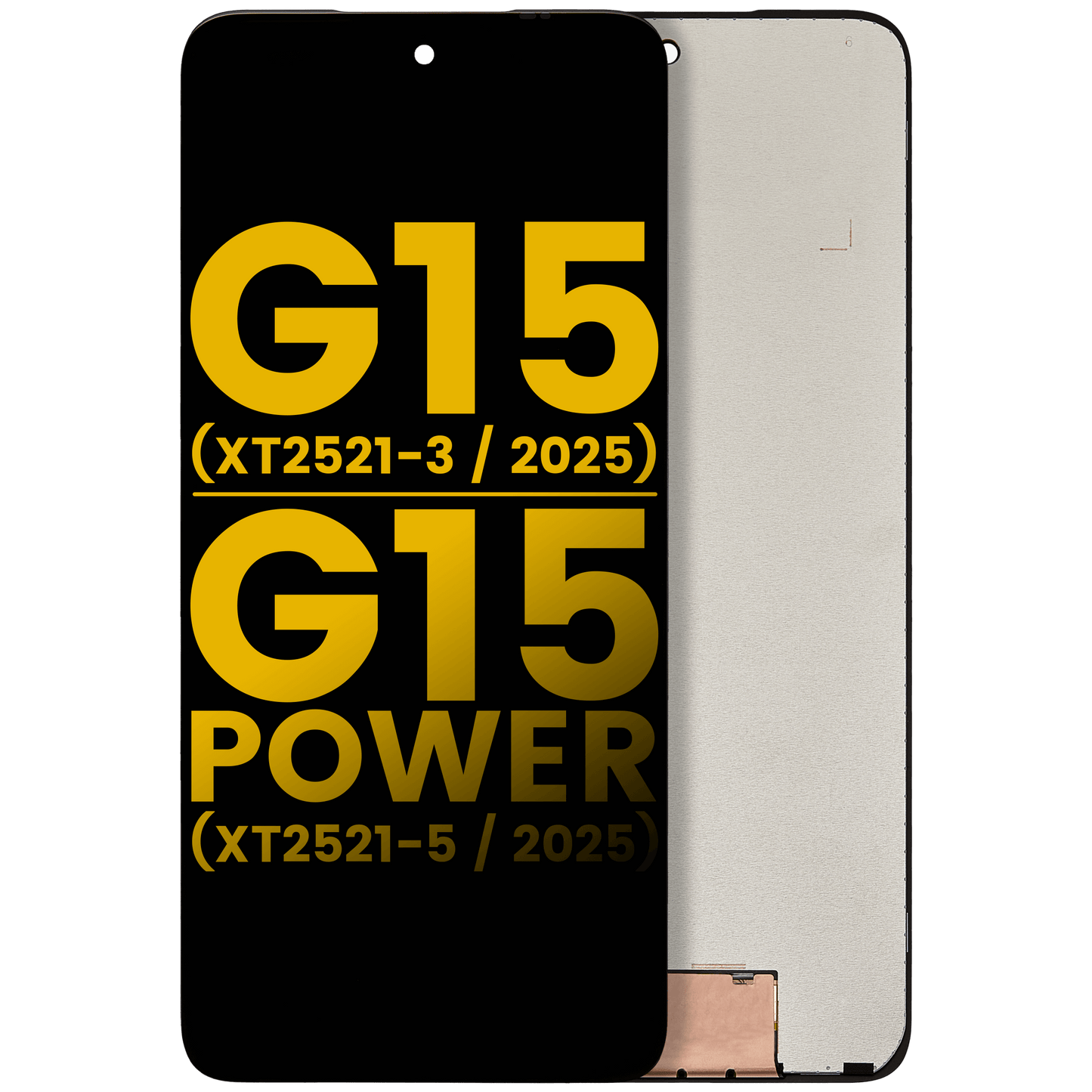 LCD Assembly Without Frame For Motorola Moto G15 (XT2521-3 /2025) / G15 Power (XT2521-5 /2025) (Refurbished) (All replacement part SKU 107083546612 image 1