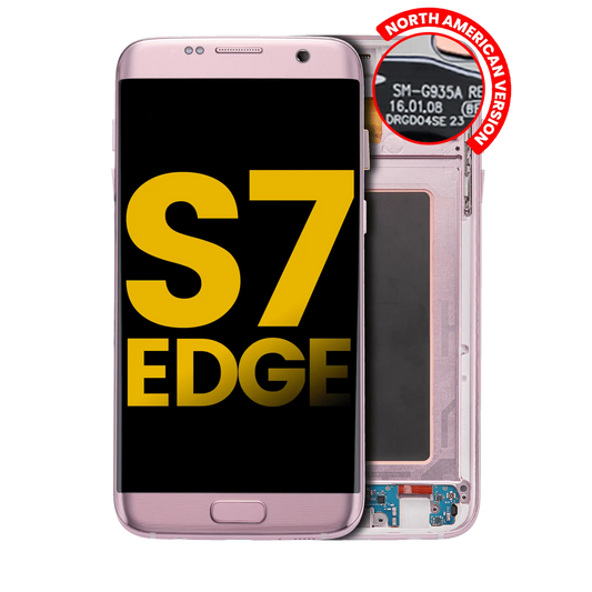 OLED Assembly With Frame For Samsung Galaxy S7 Edge G935A (North American Version) (Refurbished) (Rose Gold)