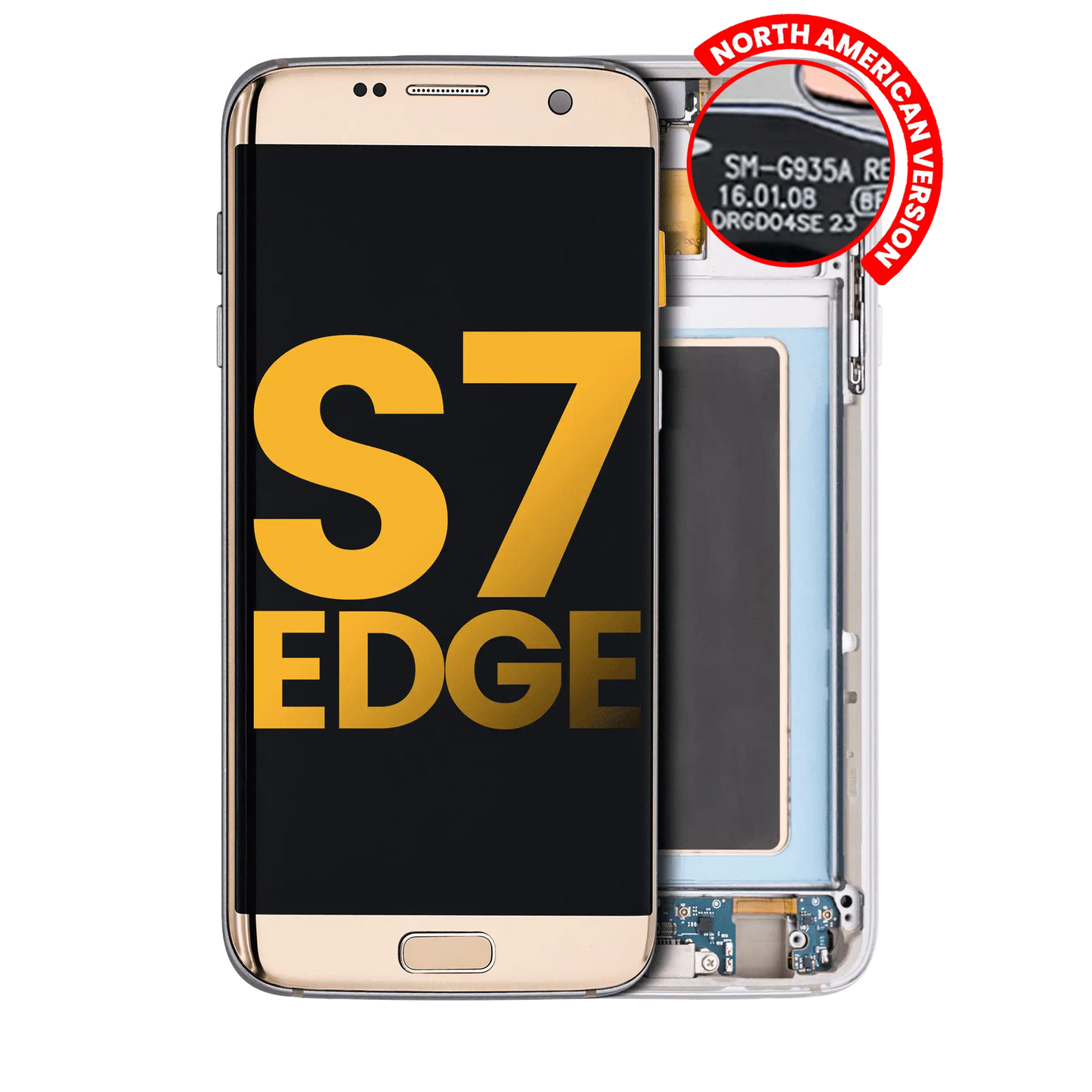 OLED Assembly With Frame For Samsung Galaxy S7 Edge G935A (North American Version) (Refurbished) (Gold Platinum)