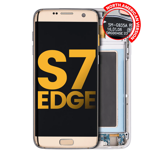 OLED Assembly With Frame For Samsung Galaxy S7 Edge G935A (North American Version) (Refurbished) (Gold Platinum)