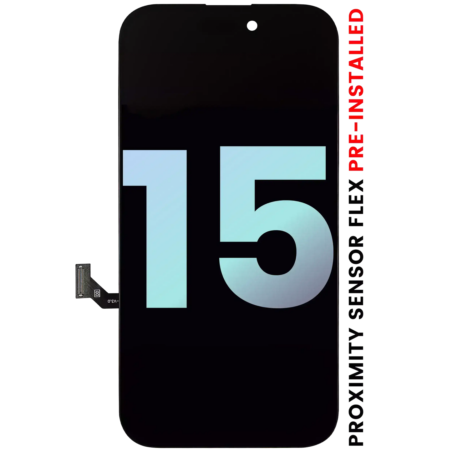 OLED Assembly With Proximity Sensor Flex Pre-Installed For iPhone 15 (Service Pack)