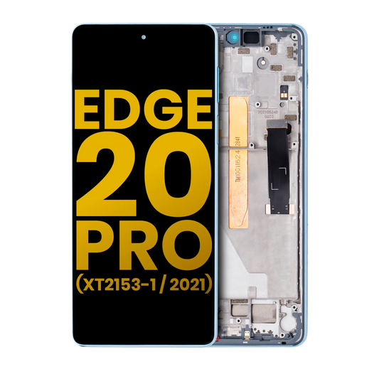 LCD Assembly With Frame For Motorola Edge 20 Pro (XT2153-1 / 2021) (Refurbished) (Iridescent Cloud) | SKU 109082007303 | image 1