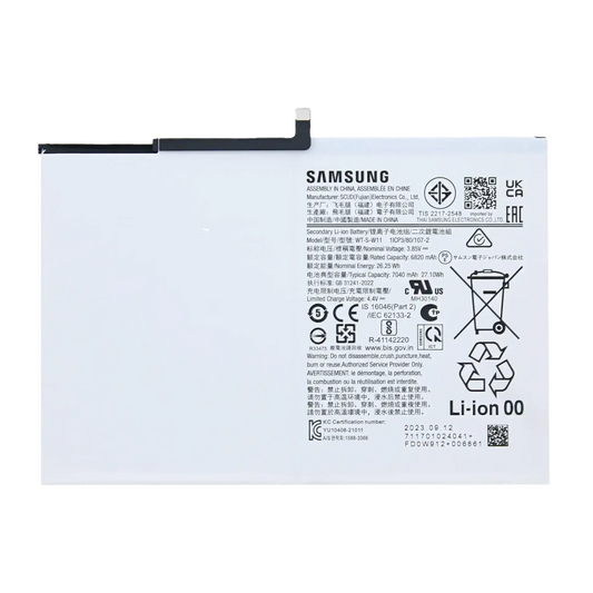 Replacement Battery For Samsung Galaxy Tab A9 Plus (X210 / X215 / X218) (2023) - Samsung Galaxy Tab A9 Plus 11.0" (2023) Replacement Parts - SKU 107182137220 - product image 1