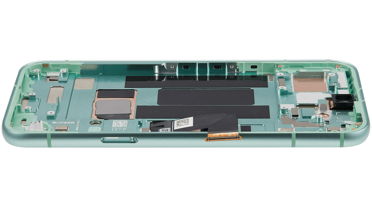 OLED Assembly With Frame (With Fingerprint Sensor ) For Google Pixel 8A (Refurbished) (Aloe) - replacement part additional angle