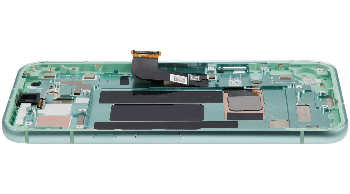OLED Assembly With Frame (With Fingerprint Sensor ) For Google Pixel 8A (Refurbished) (Aloe) - phone repair part close-up