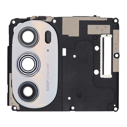 Antenna Cover with Back Camera Lens For Motorola Moto Edge Plus / Edge 30 Pro (XT2201-1/4) / Edge X30 5G (XT2201 -2/6 /2022) (White) | SKU 109082007329 | image 1