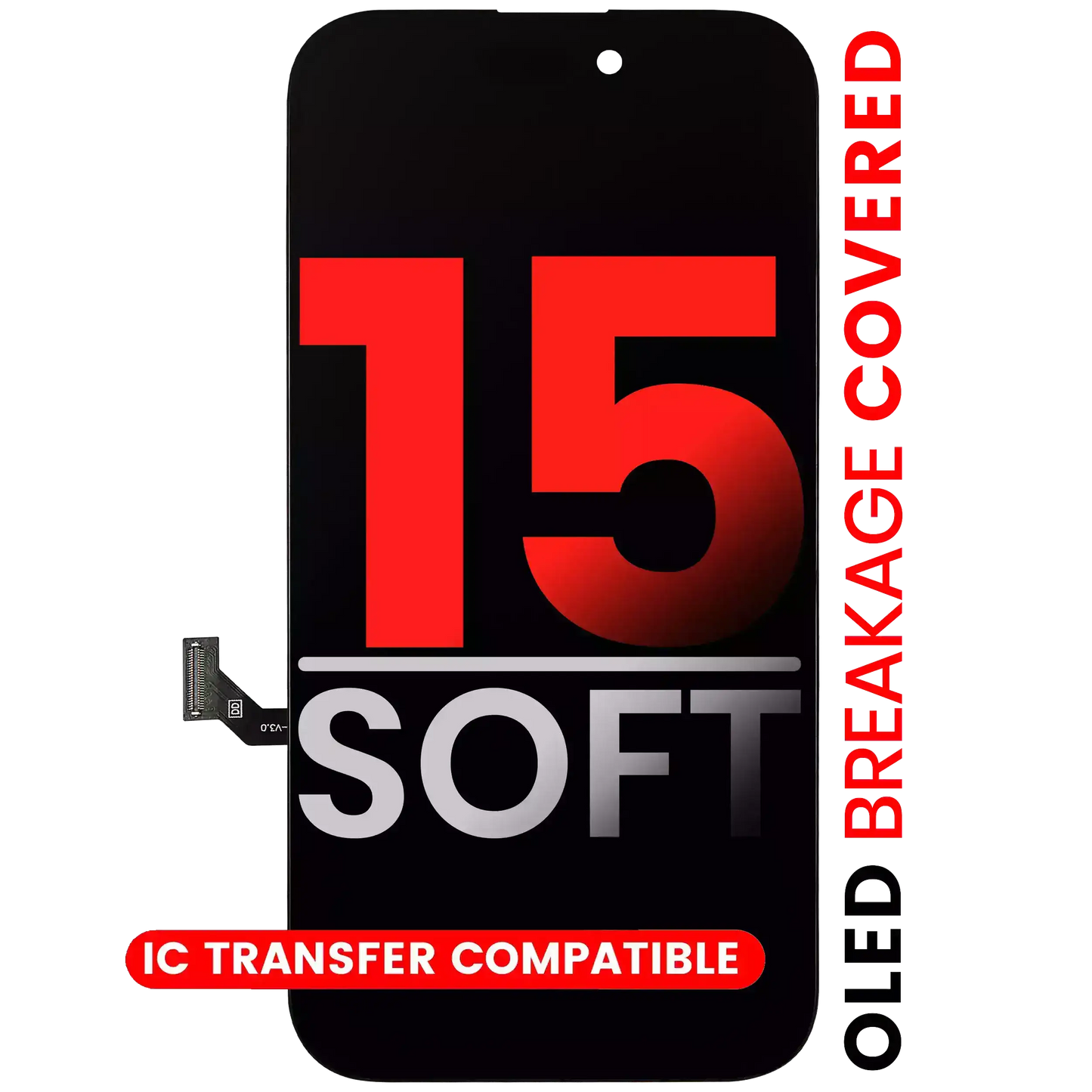 OLED Assembly For iPhone 15 (Aftermarket Pro: XO7 Soft)