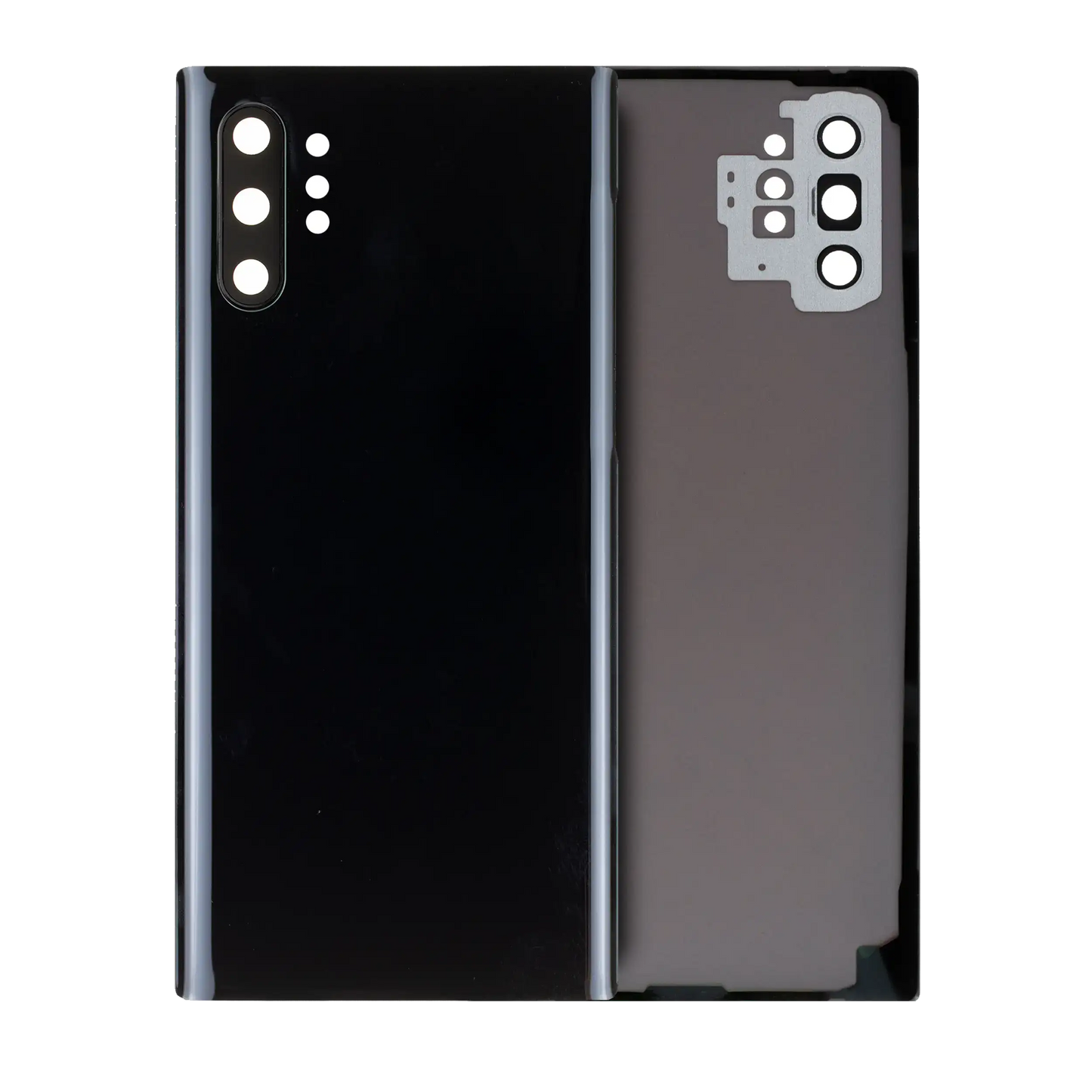 Back Cover Glass With Camera Lens For Samsung Galaxy Note 10 Plus / 5G (No Logo) (Aftermarket Plus) (Aura Black)