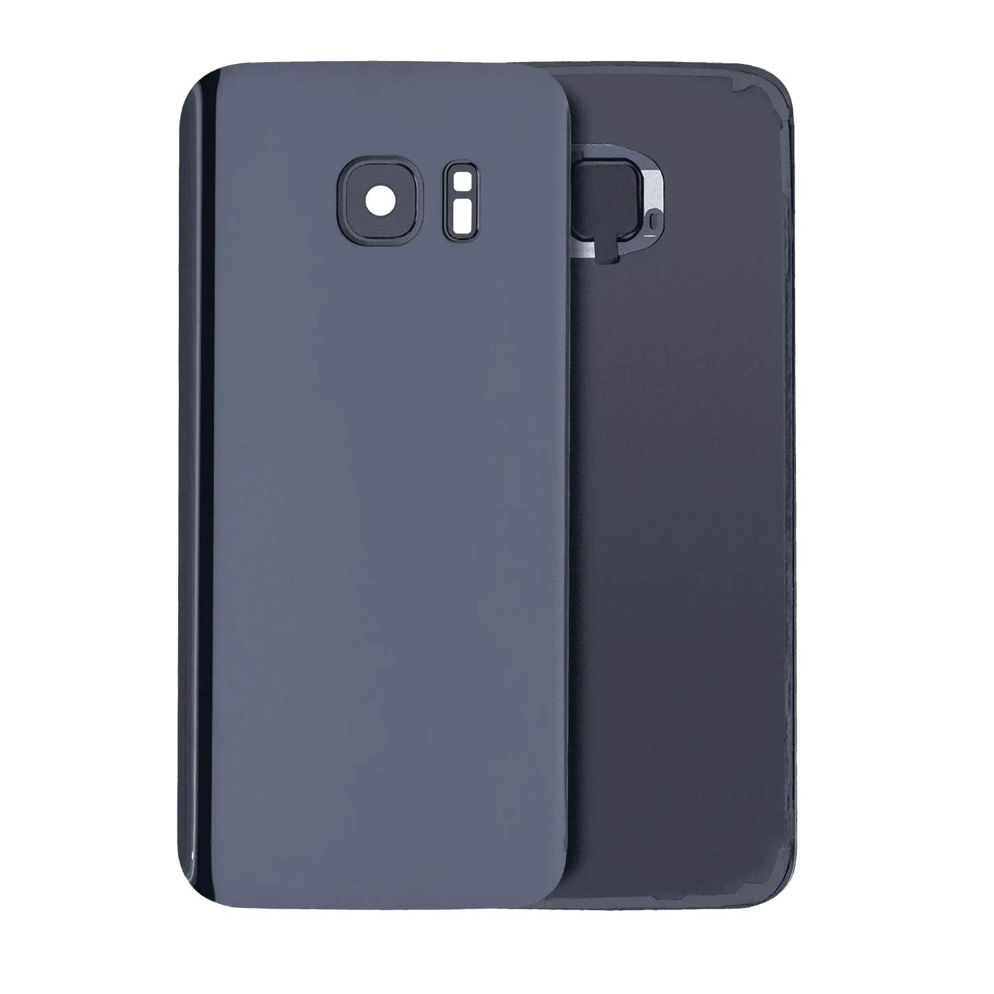 Back Cover Glass With Camera Lens For Samsung Galaxy S7 (No Logo) (Aftermarket Plus) (Black Onyx)