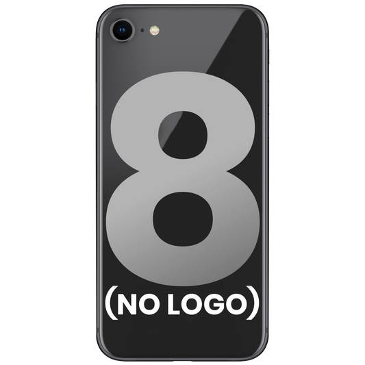 Back Cover Glass With Back Camera Lens For iPhone 8 (No Logo) (Space Gray)