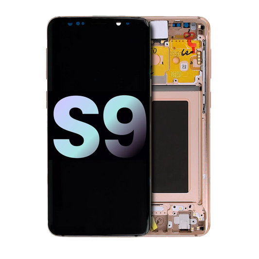 OLED Assembly With Frame For Samsung Galaxy S9 (Service Pack) (Sunrise Gold)
