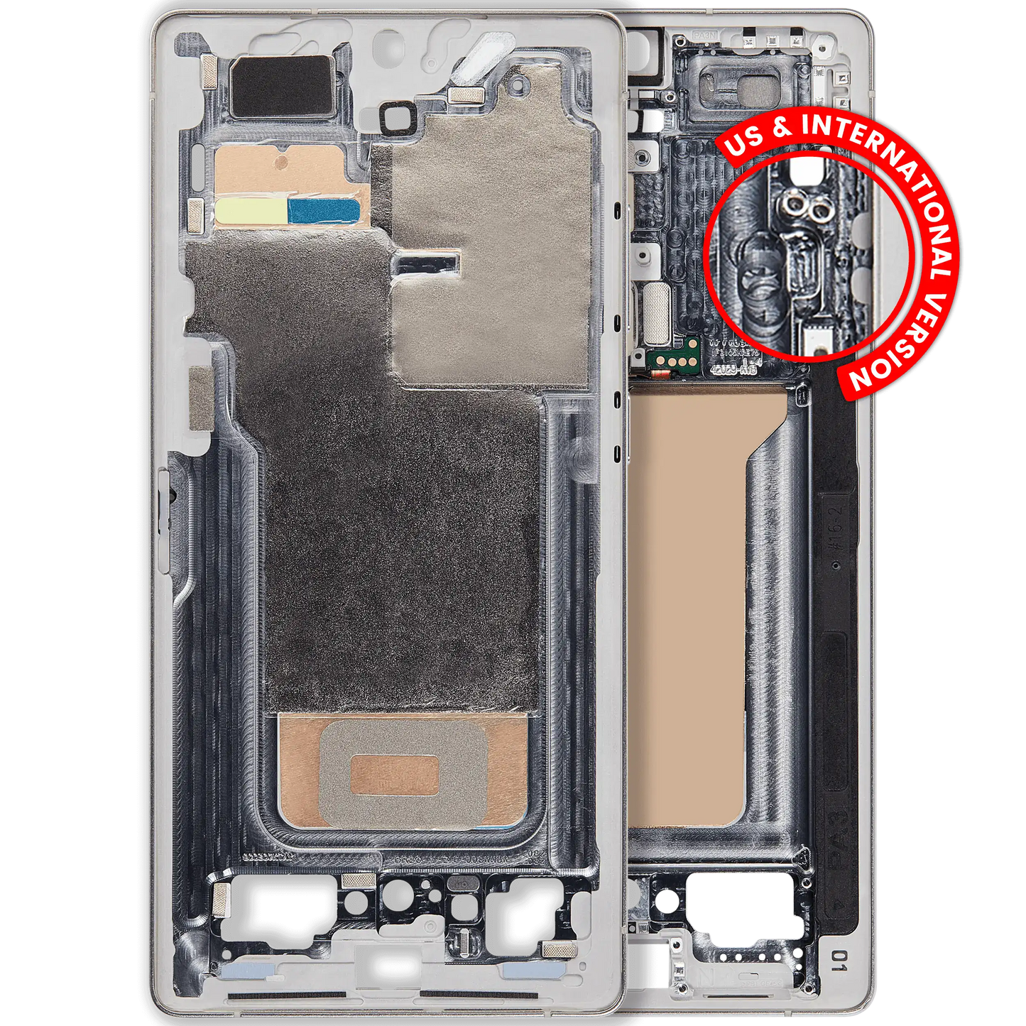 Mid-Frame Housing For Samsung Galaxy S25 Ultra (US & International Version) (Titanium White Silver)