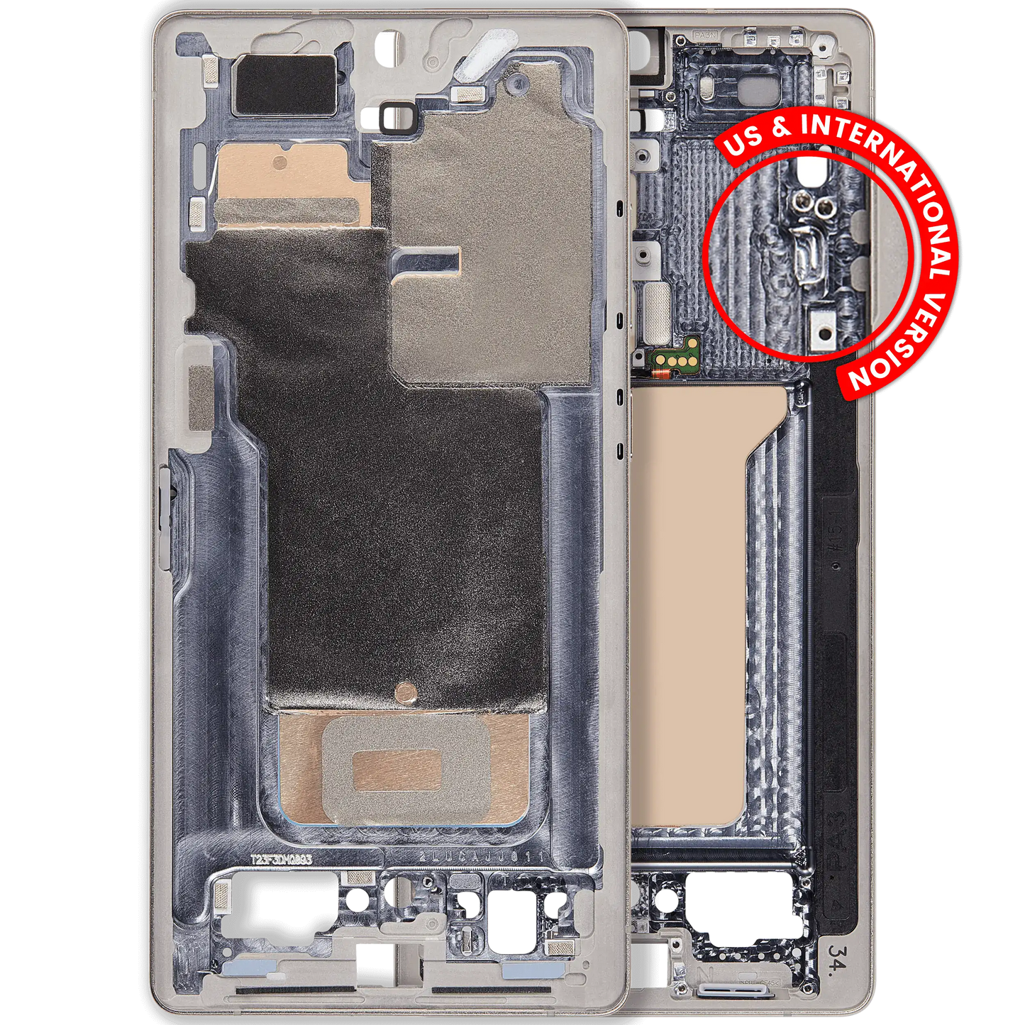 Mid-Frame Housing For Samsung Galaxy S25 Ultra (US & International Version) (Titanium Pink Gold)