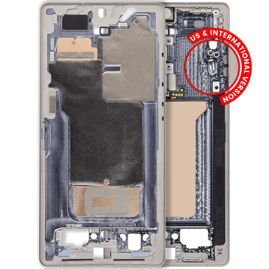 Mid-Frame Housing For Samsung Galaxy S25 Ultra (US & International Version) (Titanium Pink Gold)