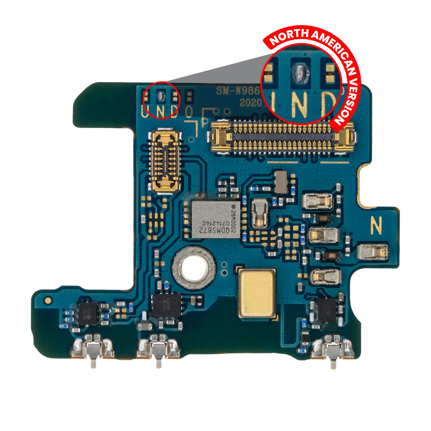 Microphone PCB Board For Samsung Galaxy Note 20 Ultra 5G (US Version) (Service Pack)