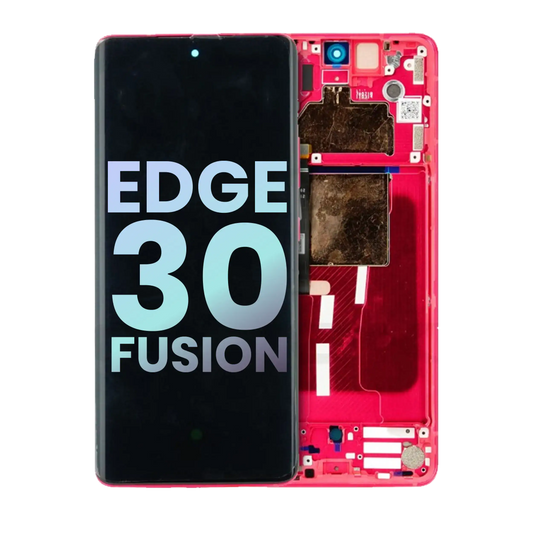 OLED Assembly With Frame For Motorola Moto Edge 30 Fusion (XT2243 / 2022) (Genuine OEM) (Viva Magenta) | SKU 107082113028 | image 1