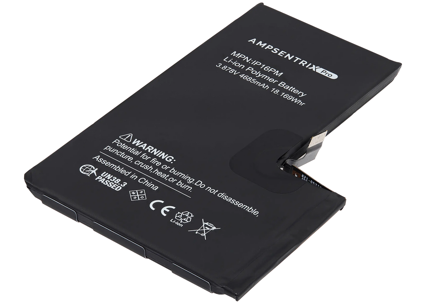 Replacement Battery For iPhone 16 Pro Max (AmpSentrix Pro)