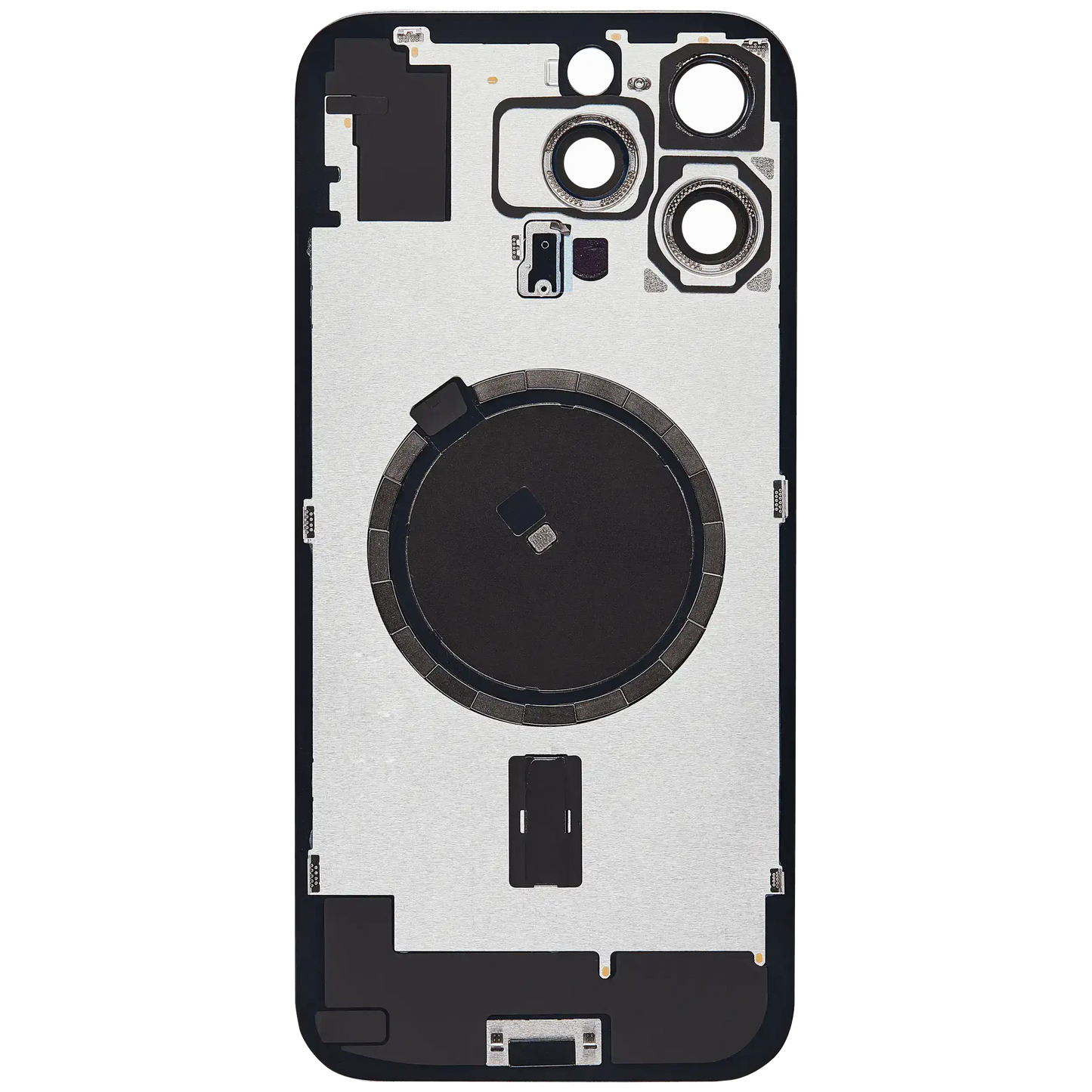 Back Glass w/ MagSafe Magnet & NFC & Flashlight Flex For iPhone 16 Pro Max (Service Pack) (White Titanium)