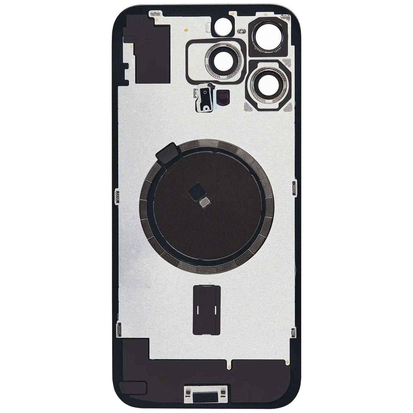 Back Glass w/ MagSafe Magnet & NFC & Flashlight Flex For iPhone 16 Pro Max (Used OEM Pull: Grade B) (White Titanium)