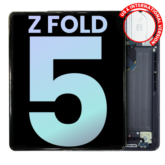Inner OLED Assembly With Frame For Samsung Galaxy Z Fold 5 5G (US & International) (Service Pack) (Phantom Black) side angle