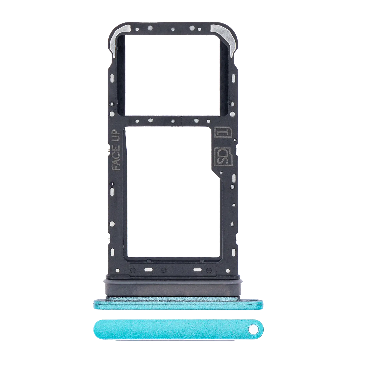 Single Sim Card Tray For Motorola Moto E7 (XT2095 / 2020) (Aqua Blue) - image 1