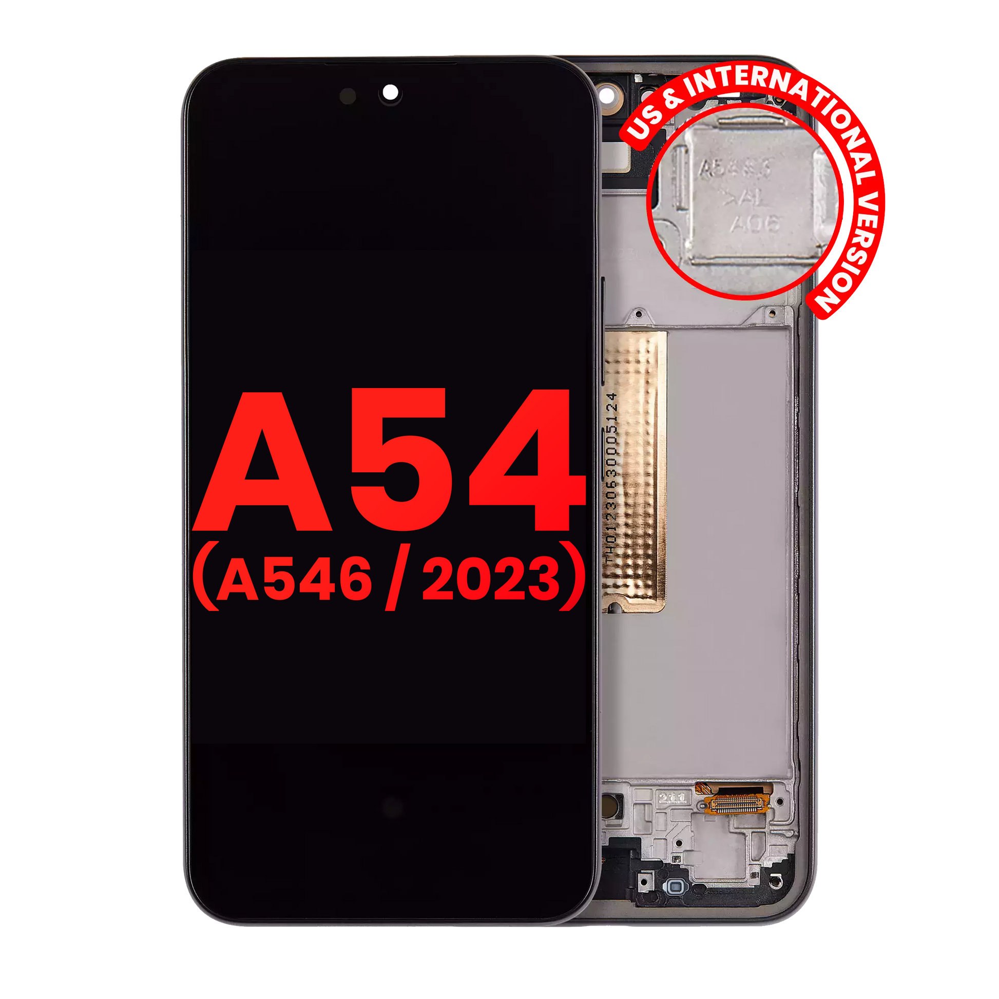 OLED Assembly With Frame For Samsung Galaxy A54 5G replacement part - cell phone parts canada