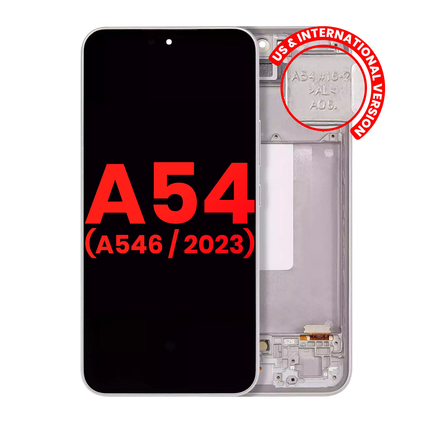 OLED Assembly With Frame For Samsung Galaxy A54 5G replacement part - cell phone parts canada