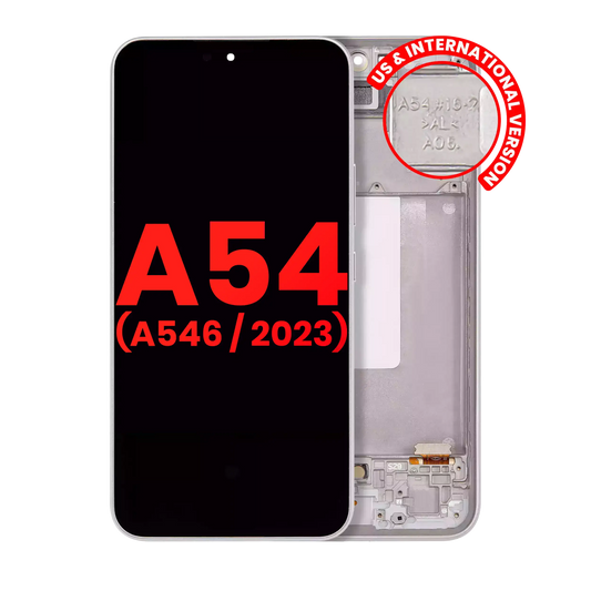 OLED Assembly With Frame For Samsung Galaxy A54 5G replacement part - cell phone parts canada