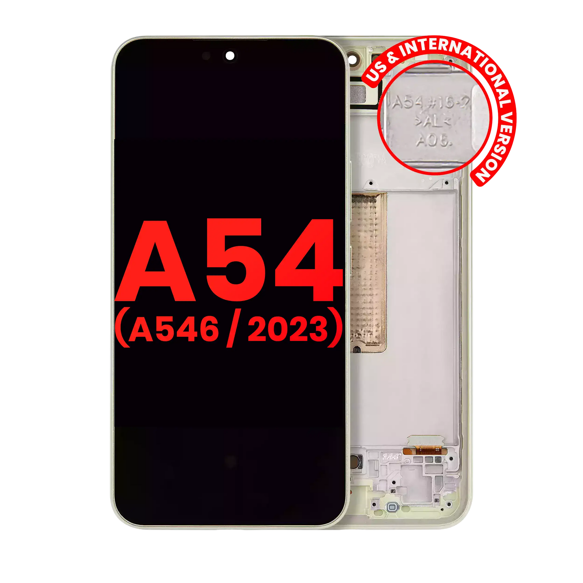 OLED Assembly With Frame For Samsung Galaxy A54 5G replacement part - cell phone parts canada