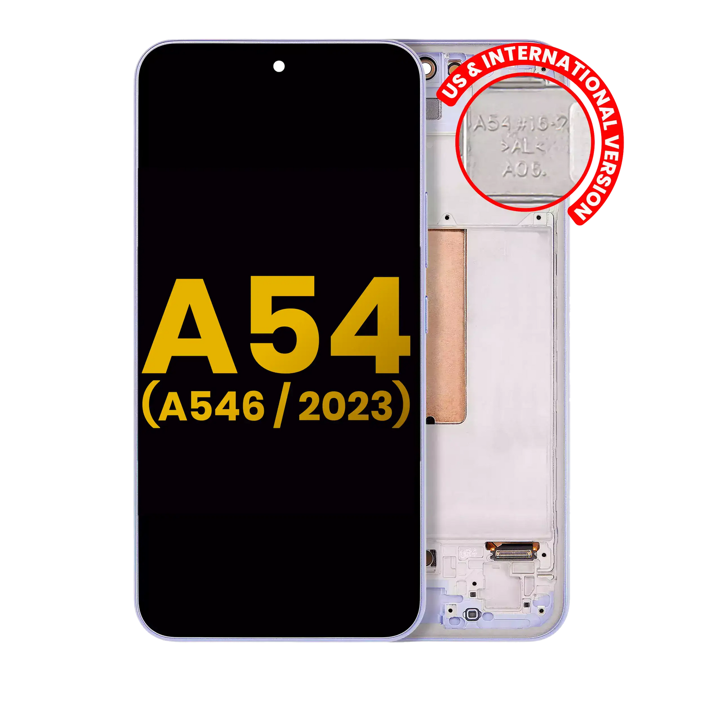 OLED Assembly With Frame For Samsung Galaxy A54 5G replacement part - cell phone parts canada