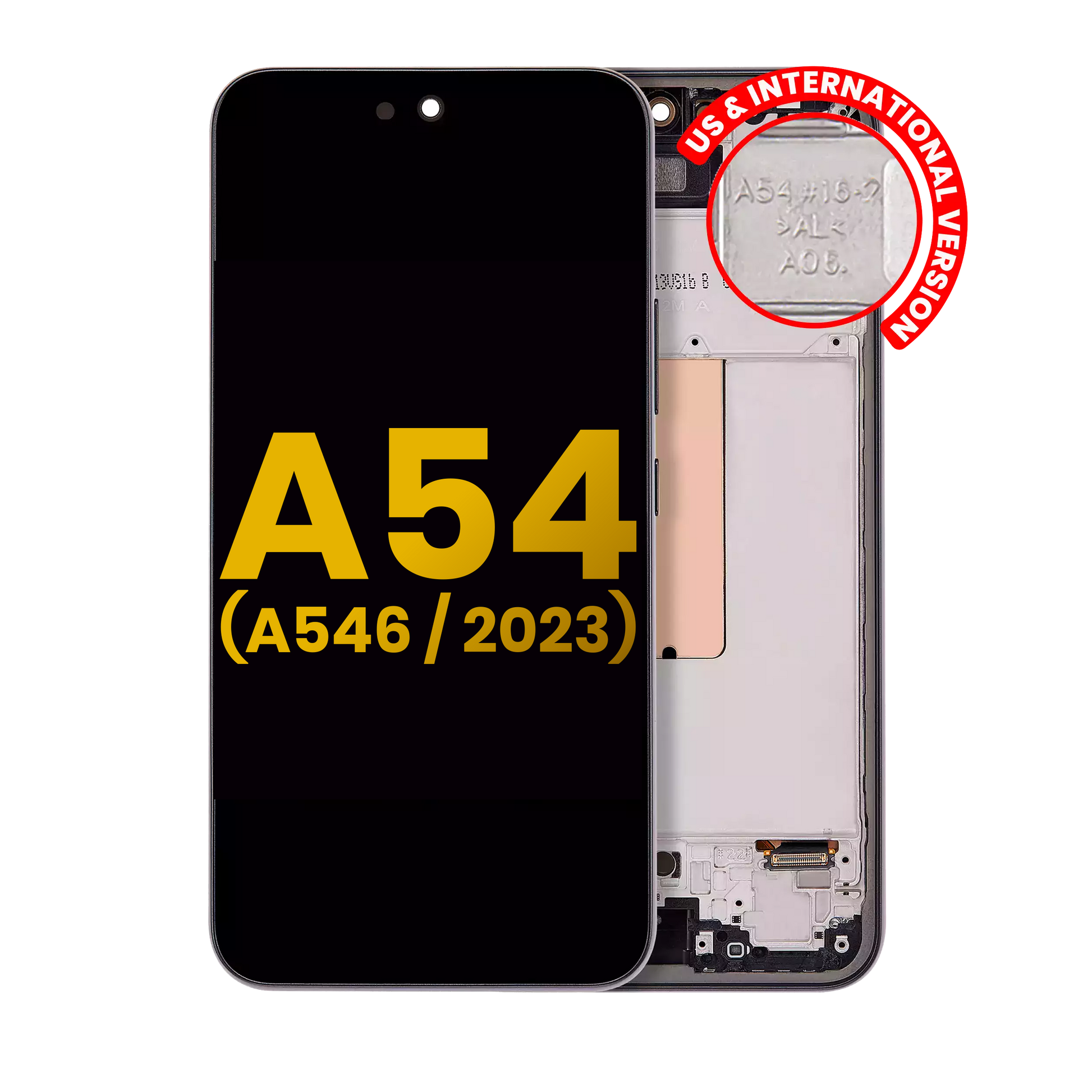 OLED Assembly With Frame For Samsung Galaxy A54 5G replacement part - cell phone parts canada