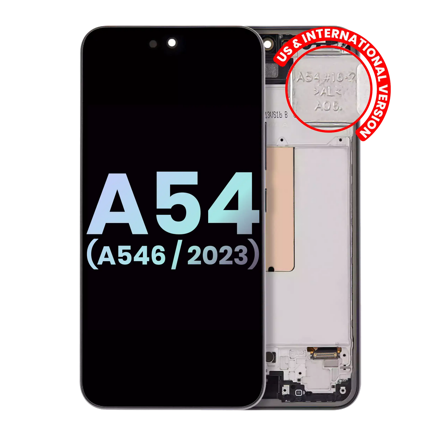 OLED Assembly With Frame For Samsung Galaxy A54 5G replacement part - cell phone parts canada