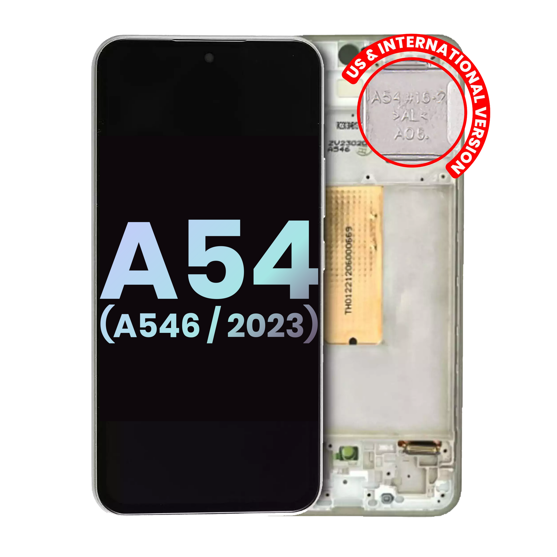 OLED Assembly With Frame For Samsung Galaxy A54 5G replacement part - cell phone parts canada