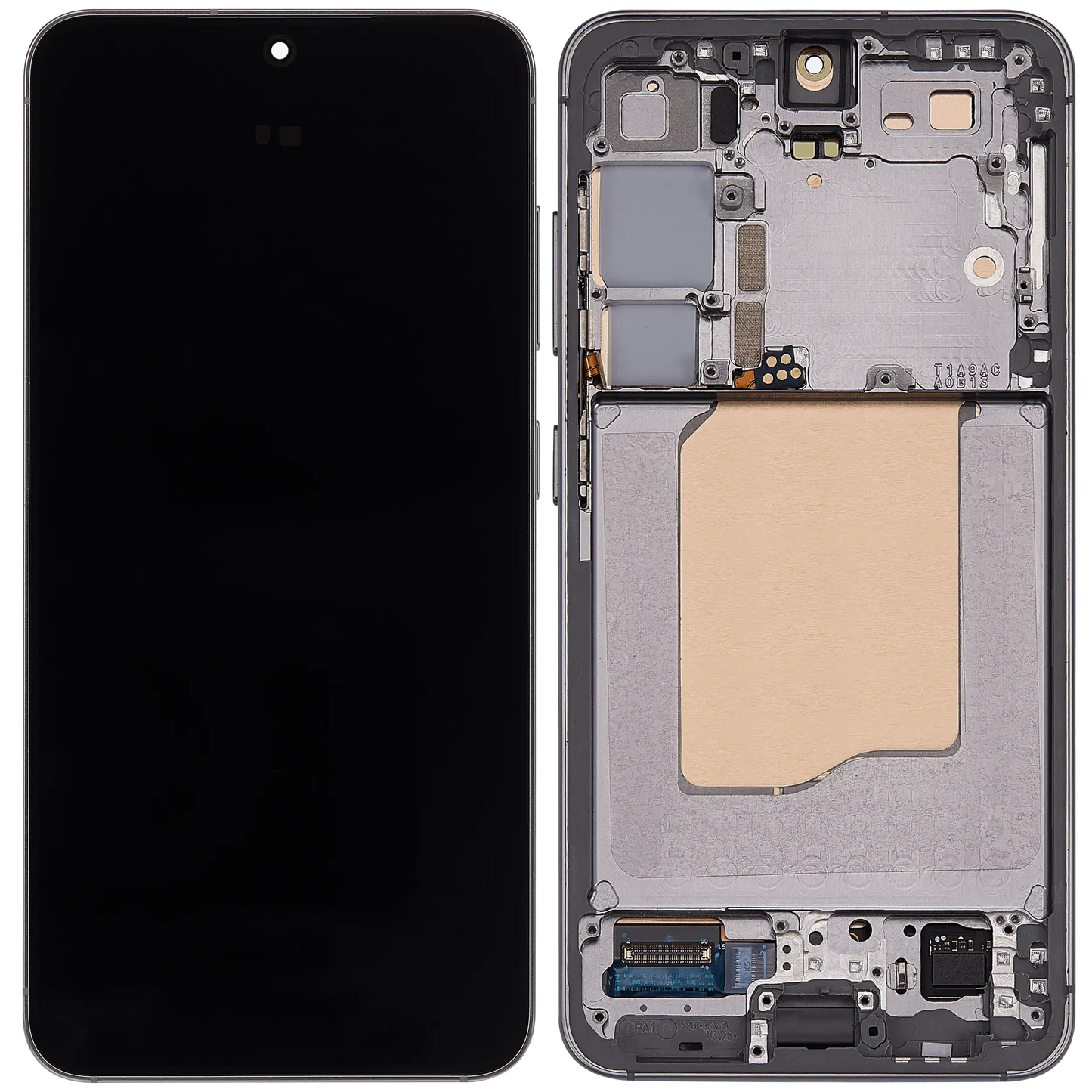 OLED Assembly With Frame For Samsung Galaxy S25 5G (US & International) (Refurbished) (Silver Shadow)