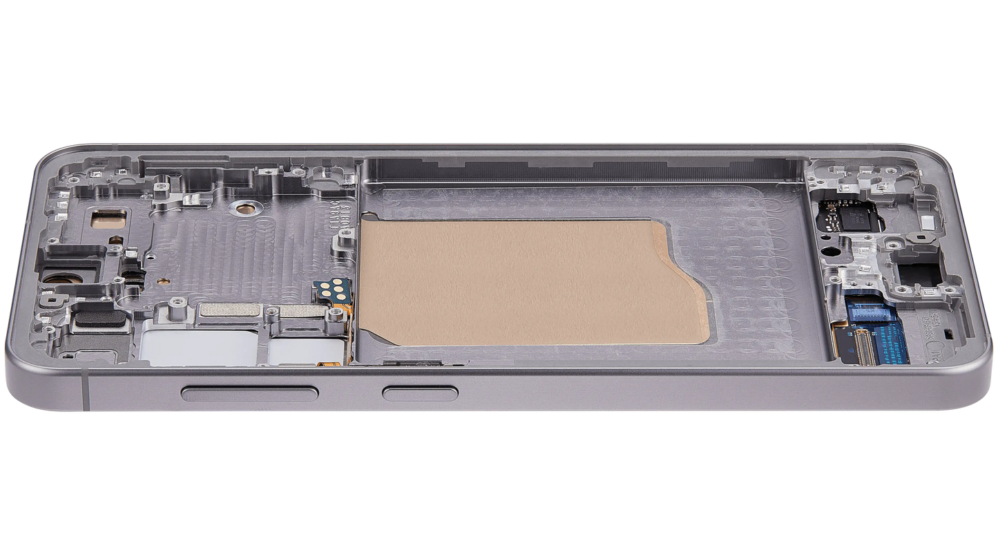OLED Assembly With Frame For Samsung Galaxy S25 5G (US & International) (Refurbished) (Silver Shadow)
