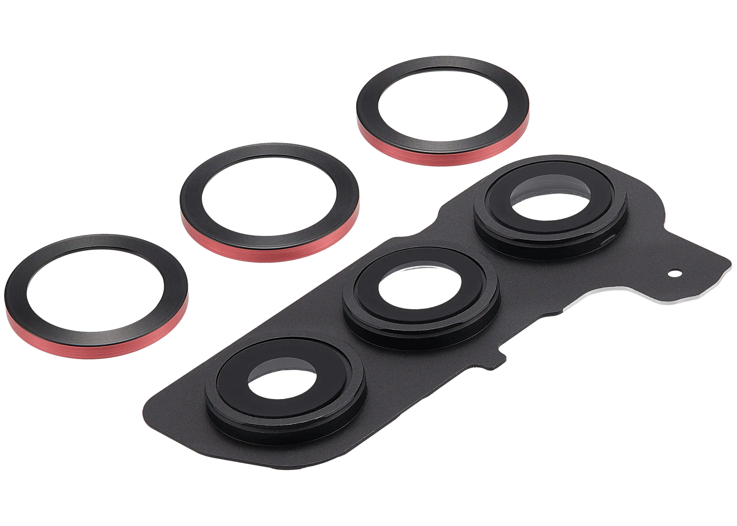 Back Camera Lens With Cover Bezel Ring For Samsung Galaxy S25 5G (Coral Red)