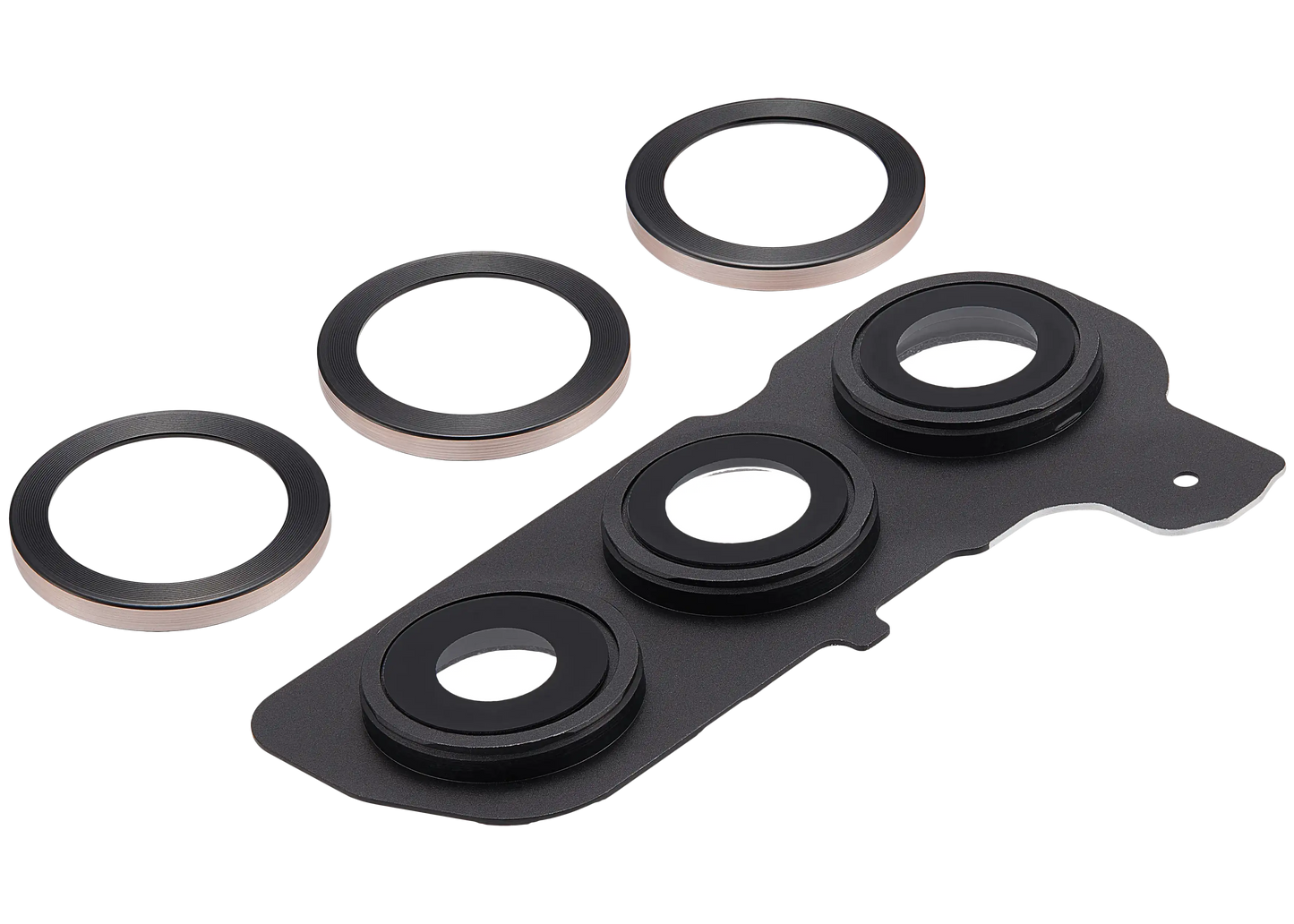 Back Camera Lens With Cover Bezel Ring For Samsung Galaxy S25 5G (Pink Gold)