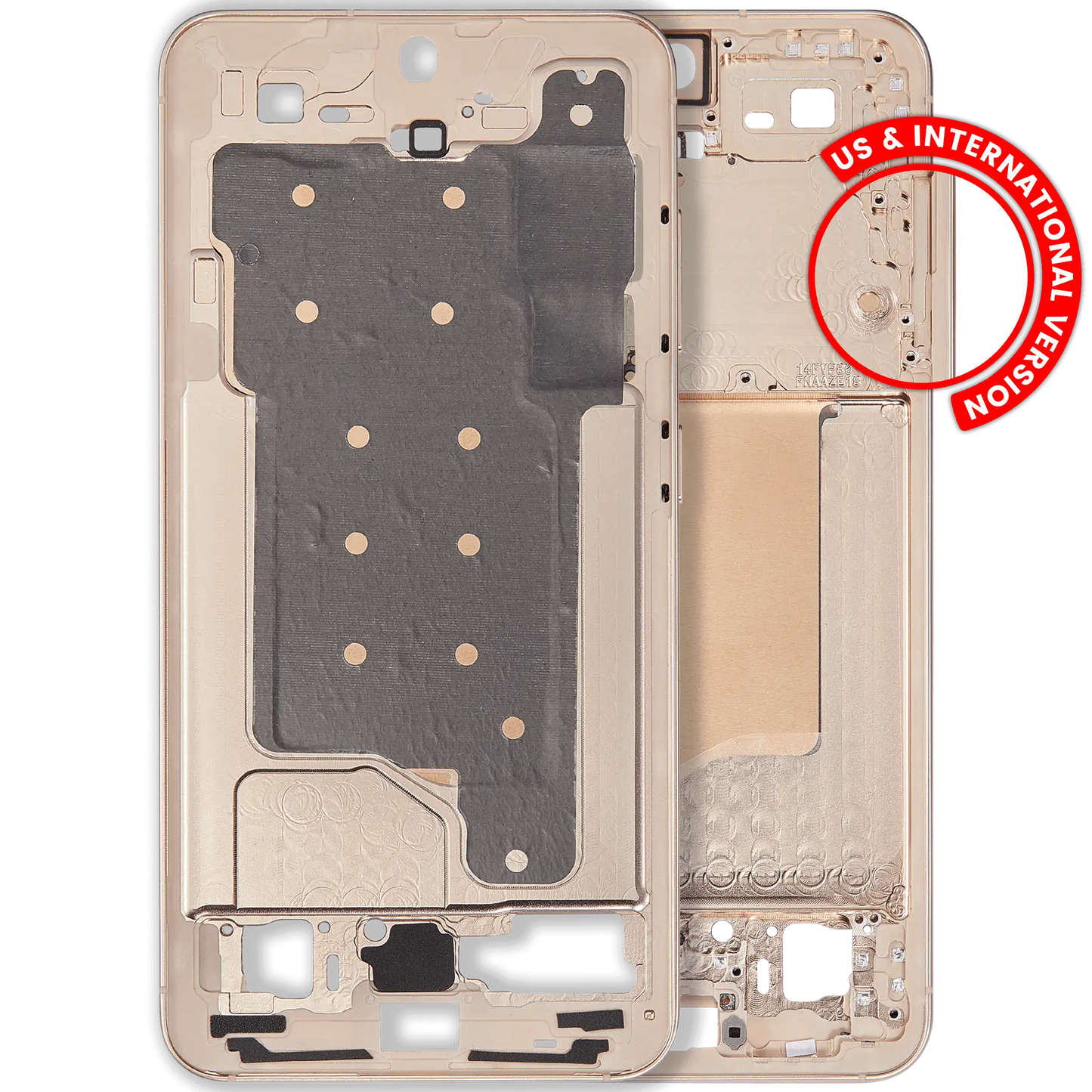 Mid-Frame Housing For Samsung Galaxy S25 5G (US & International Version) (Pink Gold)